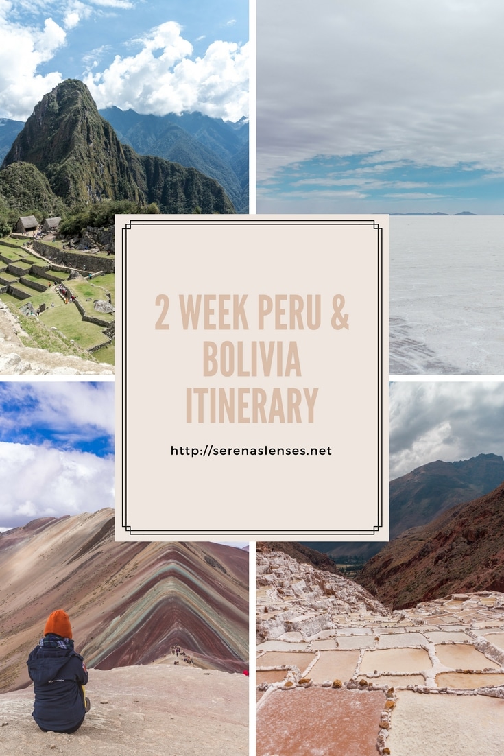 Pinterest Pin: 2 Week Peru and Bolivia Itinerary to see all the highlights of both countries