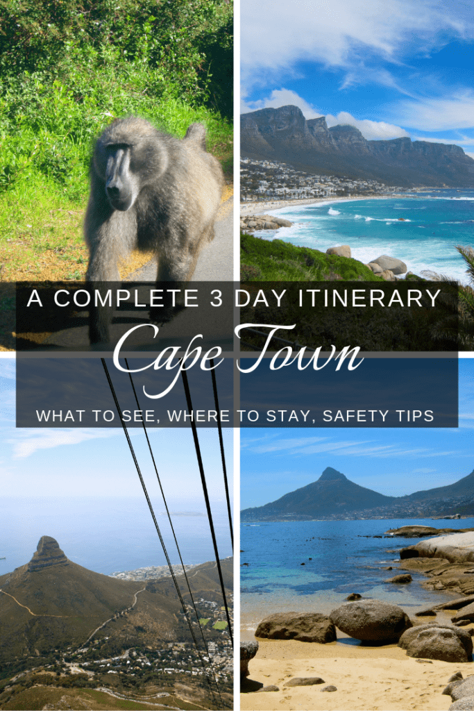 3 days in Cape Town pin 