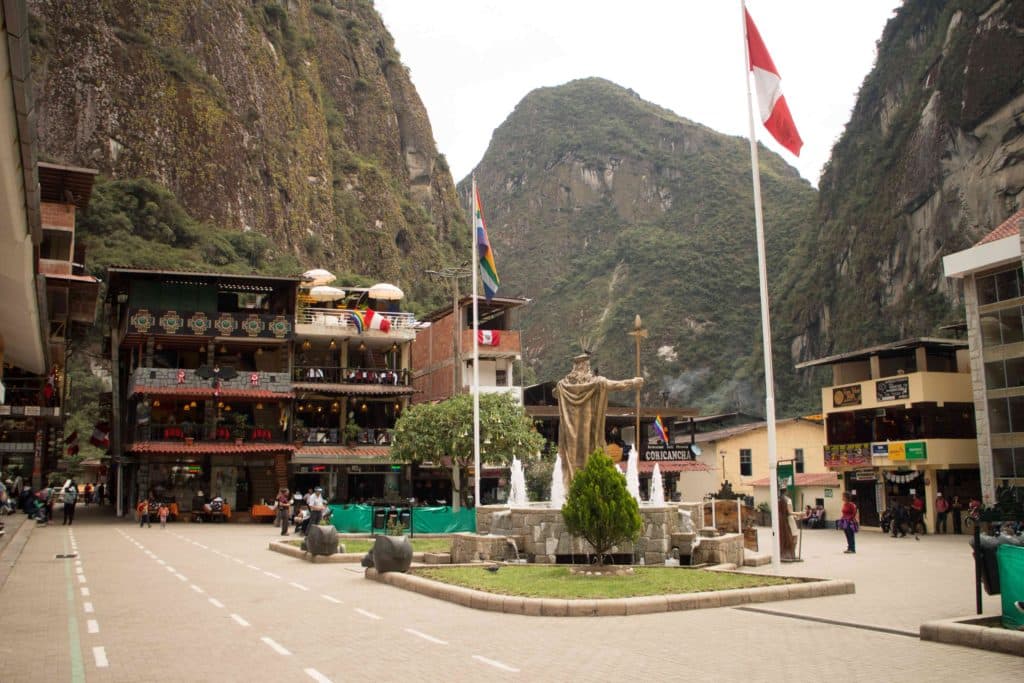 Town of Aguas Calientes on a cloudy day after Inca Trail 