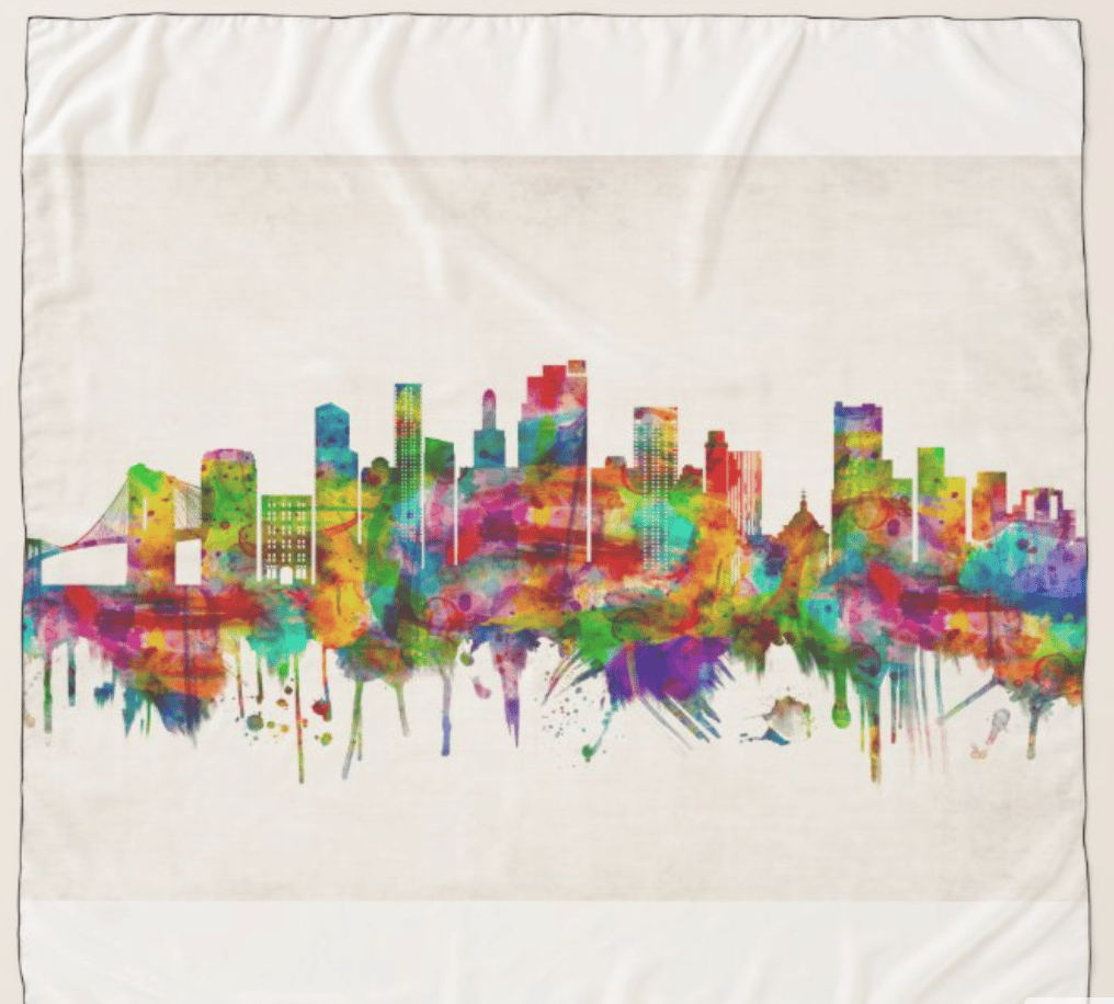 Unique NYC gift - Skyline scarf