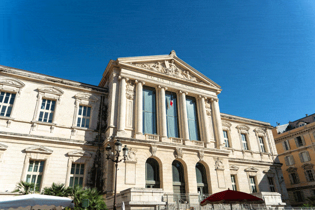 Palais de Justice in Nice old town