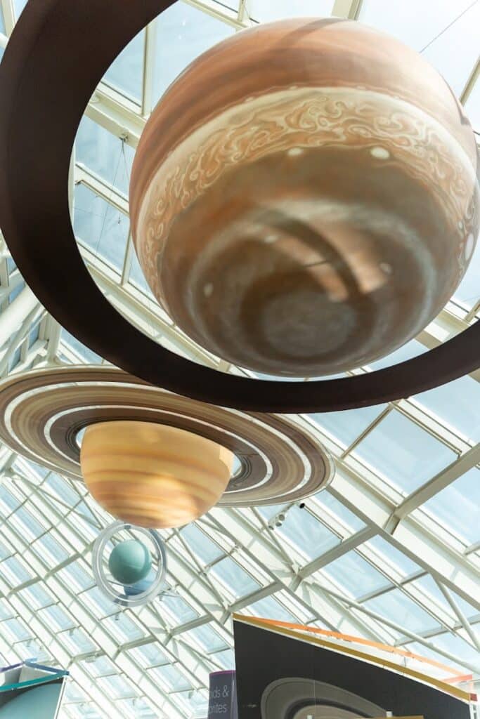 This is a photo of the inside of Adler Planetarium 