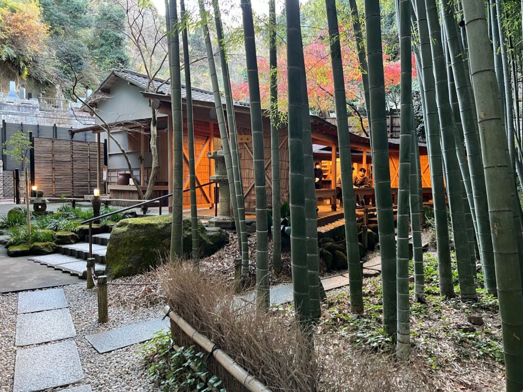 Hokokuji Temple bamboo tea house in Kamakura Japan