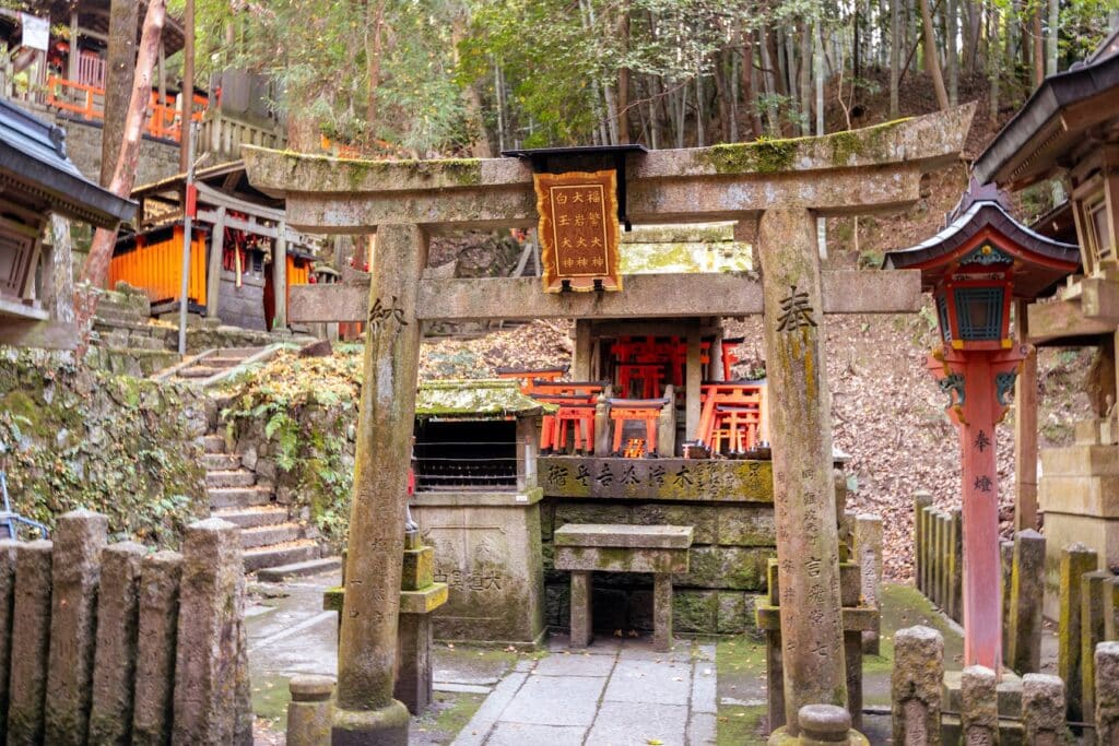 Fushimi Inari small shrines during 2 days in Kyoto itinerary 