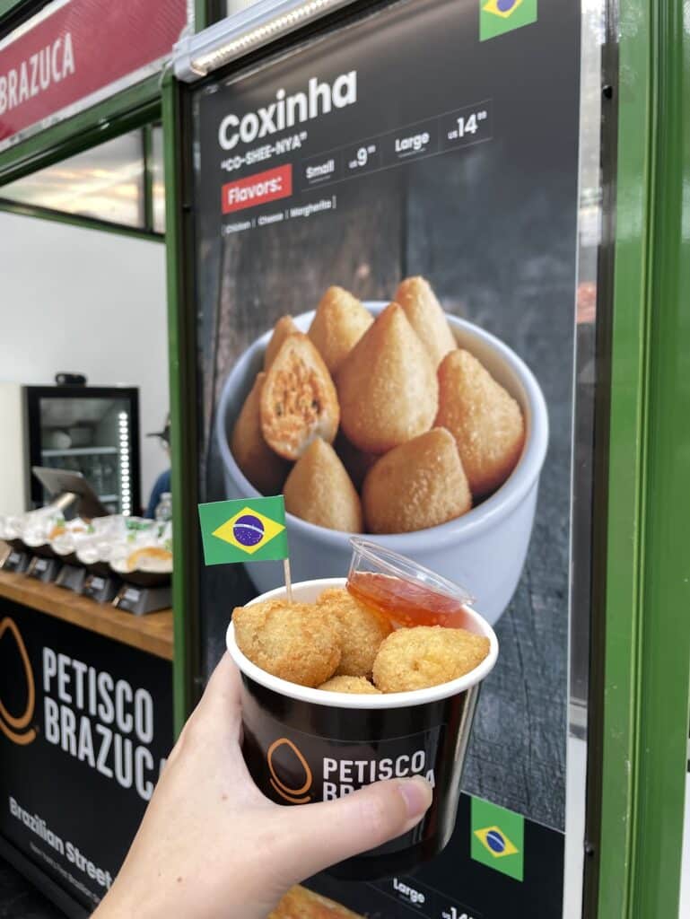 What to Eat at Winter Village | Chicken Coxinha from Petisco Brazuca