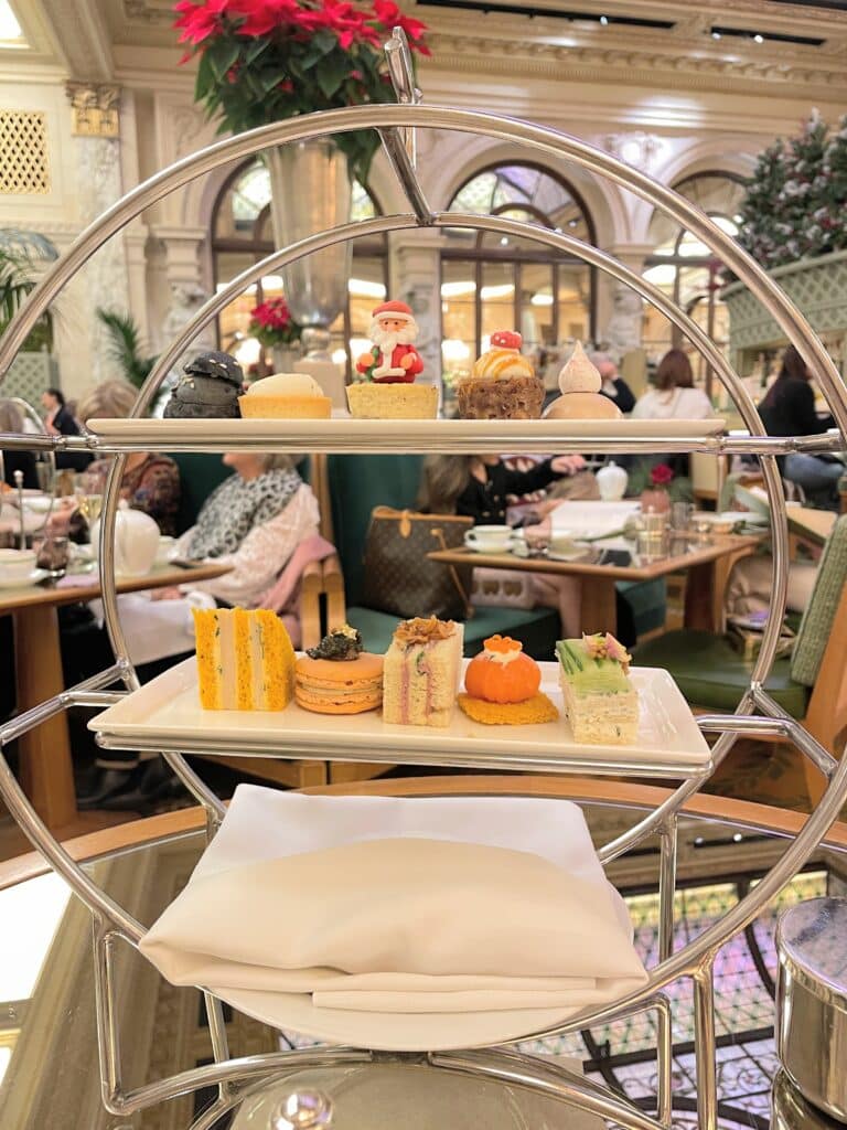 The afternoon tea at the Plaza Hotel