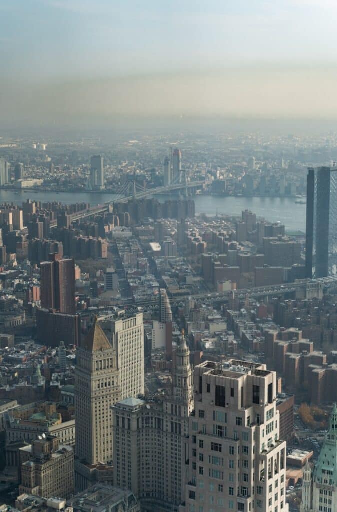 One World Observatory view of Queens