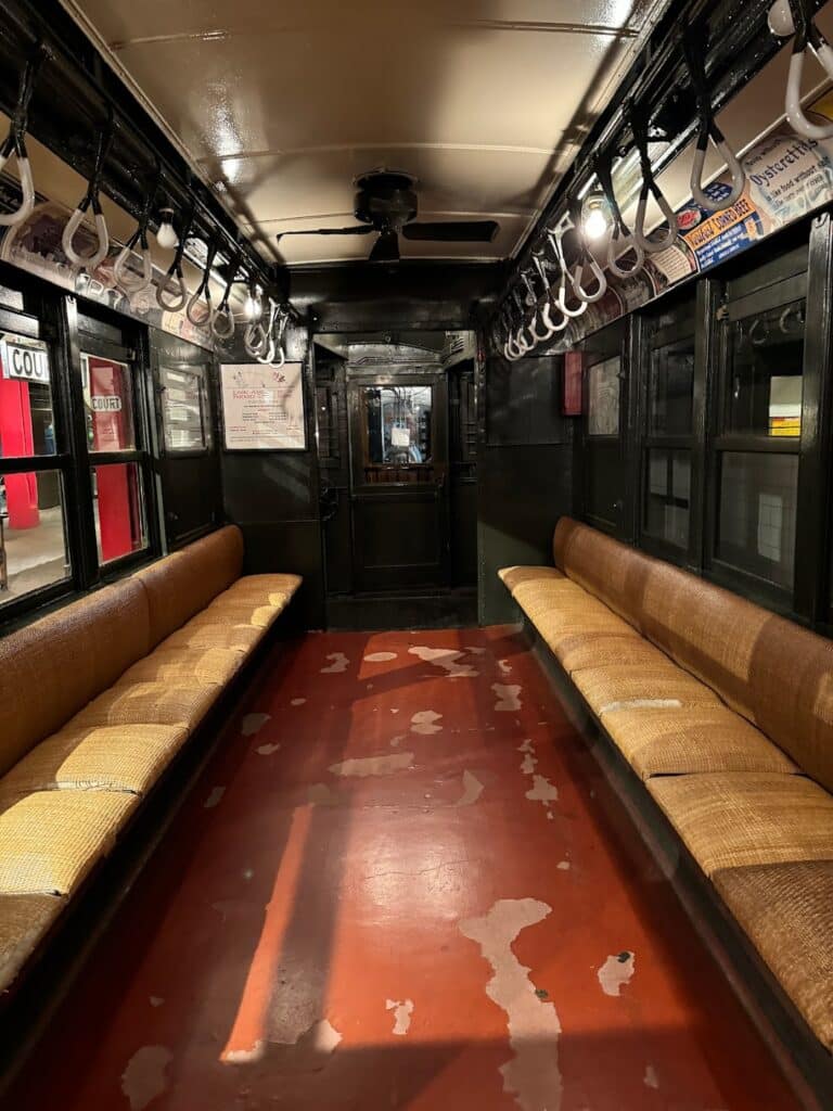 NYC Transit Museum old subway train cars