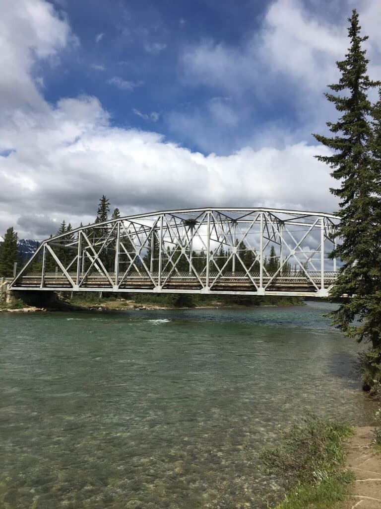 Bridge at Castle Mountain viewpoint during 3 days in Banff